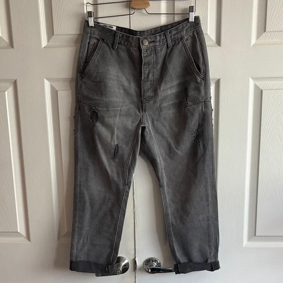 •One Teaspoon Distressed Gray Chino Denim Jeans - Picture 5 of 12